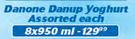 Danone Danup Yoghurt Assorted-8X950ml
