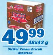 Striker Cream Biscuit Assorted-48X42g