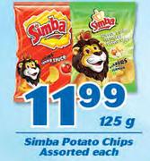 Simba Potato Chips Assorted-125g Each