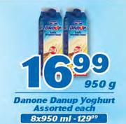 Danone Danup Yoghurt Assorted-950g Each