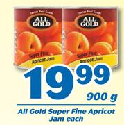 All Good Super Fine Apricot Jam-900g Each