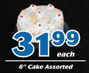 6" Cake Assorted-Each