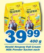 0Nestle Nespray Full Cream Milk Powder Sachet-400g Each