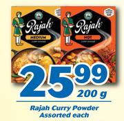 0Rajah Curry Powder Assorted-200g Each