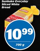 Sunbake Everyday Sliced White Bread-700g