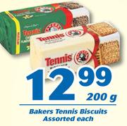 0Bakers Tennis Biscuits Assorted-200g Each
