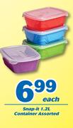Snap-It 1.2L Container Assorted-Each