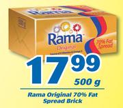 0Rama Original 70% Fat Spread Brick-500g