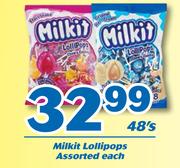 Milkit Lollipops Assorted-48's Each