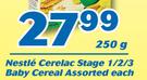 Nestle Cerelac Stage 1/2/3 Baby Cereal Assorted-250g Each