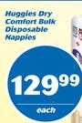Huggies Dry Comfort Bulk Disposable Nappies-Each