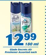 Glade Secrets Air Freshener Assorted-180ml Each