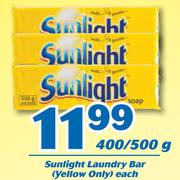 Sunlight Laundry Bar (Yellow Only)-400/500g Each