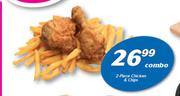 2 Piece Chicken & Chips-Combo
