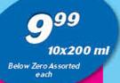 Below Zero Assorted-10 x 200ml