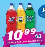 Sparletta Soft Drink Assorted-2Ltr Each