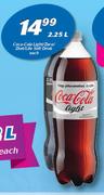 Coca Cola Light/Zero/Diet/Life Soft Drink-2.25Ltr Each