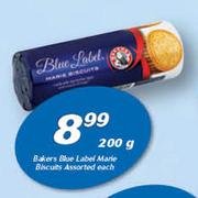 Bakers Blue Label Marie Biscuits Assorted-200g Each