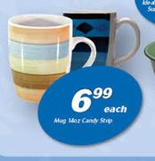 Mug 14oz Candy Strip-Each