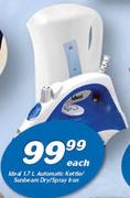 Ideal 1.7Ltr Automatic Kettle/Sunbeam Dry/Spray Iron-Each