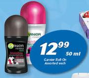 Garnier Roll On Assorted-50ml Each
