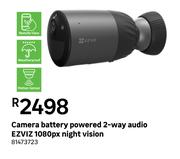 Ezviz Camera Battery Powered 2 Way Audio 1080px Night Vision
