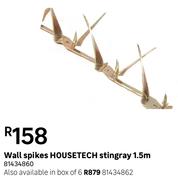 Housetech Wall Spikes (Stingray) 1.5m-6's Pack