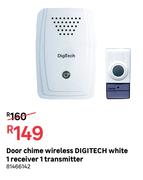 Digitech Door Chime Wireless White (1 Receiver 1 Transmitter)