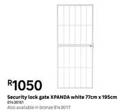 Xpanda Security Lock Gate White 77cm x 195cm