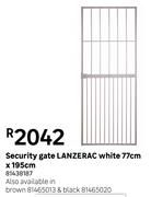 Lanzerac Security Gate White Tokara 77cm x 195cm