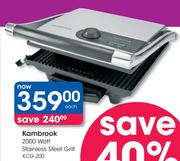 Kambrook 2000 Watt Stainless Steel Grill KCG 200-Each