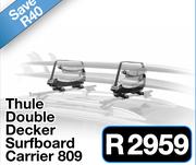 Thule double decker store surfboard carrier 809