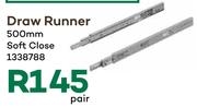 Hafele Draw Runner 500 mm- Per Pair