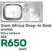 Cam Africa Drop-In Sink- Each