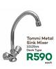 Tommi Metal Sink Mixer (Deck Type)