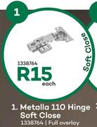 Metalla 110 Hinge (Soft Close)-Each