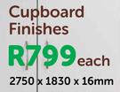 Cupboard Finishes (Melawood Lockport Linear) 2750 x 1830 x 16mm-Each
