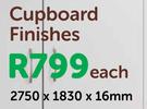Cupboard Finishes (Melawood Folkstone Grey) 2750 x 1830 x 16mm-Each
