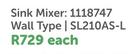 Aspen Sink Mixer 1118747-Each