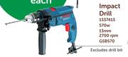 Bosch Impact Drill 570W GSB570 1337413-Each