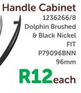 Handle Cabinet P79096BNN 96mm 1236266/8-Each