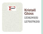 Kitchen Counter Tops(Kristall Gloss)1336245(5)/1275079(20)-3660 x 600 x 32mm Each