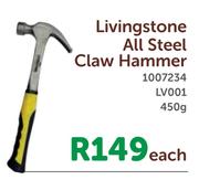 Livingstone All Steel Claw Hammer 450g LV001 1007234