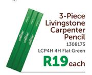 3 Piece Livingstone Carpenter Pencil LCP4H 1308175