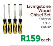 Livingstone Wood Chisel Set LWC4P 1307958
