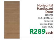 Horizontal Hardboard Door-Each