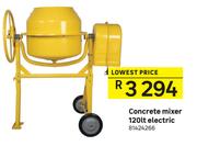  Electric 120Ltr Concrete Mixer 