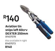 Dexter 250mm 60 CRV Snips Right Aviation Tin