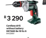 Metabo BE 18 ltx 6 Without Battery Cordless Drill
