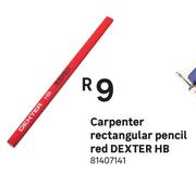Dexter HB Red Carpenter Rectangular Pencil